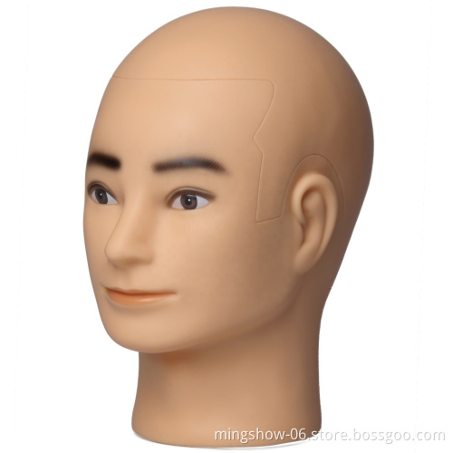 mannequin head bald wig, durable wig standing stand